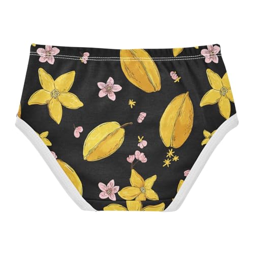 Wusikd Star Fruits Girls' Underwear Cotton Girls Briefs Soft Toddler Underwear 2T2