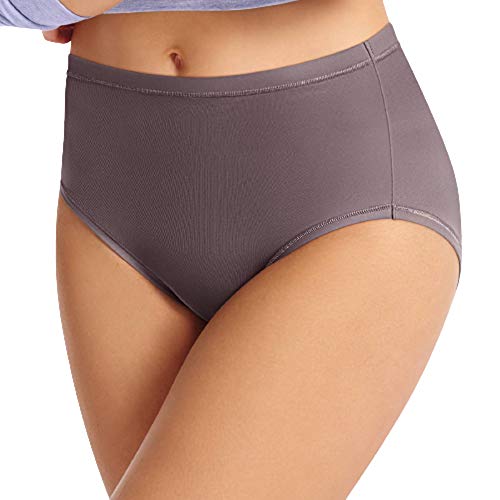 Hanes Ultimate Women's Cool Comfort Briefs Multipack, Pearl/Light Buff//Lilac/Pink/Asphalt, 5