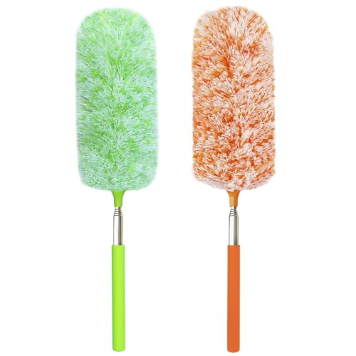 2-Pack Extendable Microfiber Feather Duster, 30" Extension