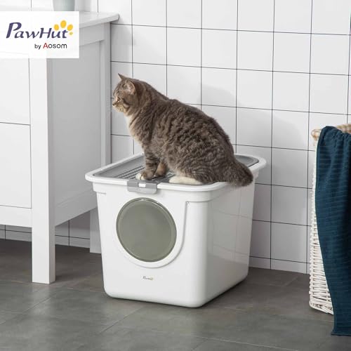 Arenero para gato cubierto PawHut con tapa y pala miniatura 2