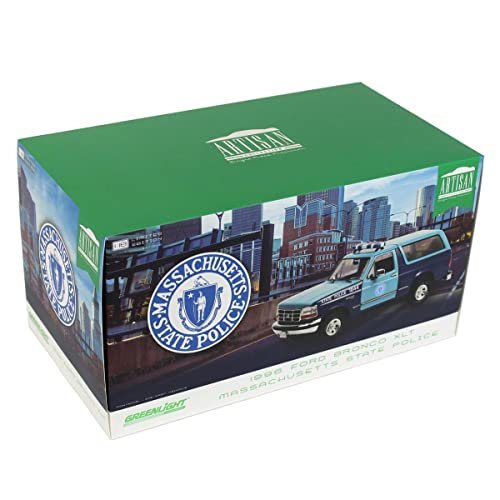 Greenlight 1/18 Massachusetts State Police 1996 Ford Bronco XLT miniatura 5