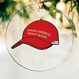Christmas Trump Acrylic Ornaments 2024,Xmas Hanging Tree Decorations,You Missed Keepsake Gifts for Men, Women, Parents, Friends, Supporter (Hat)