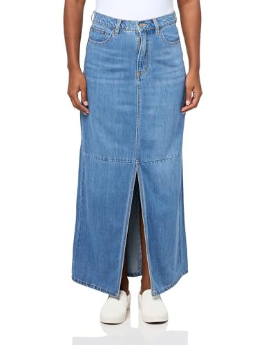 UNIONBAY Women's Long Denim Skirt with Front Slit