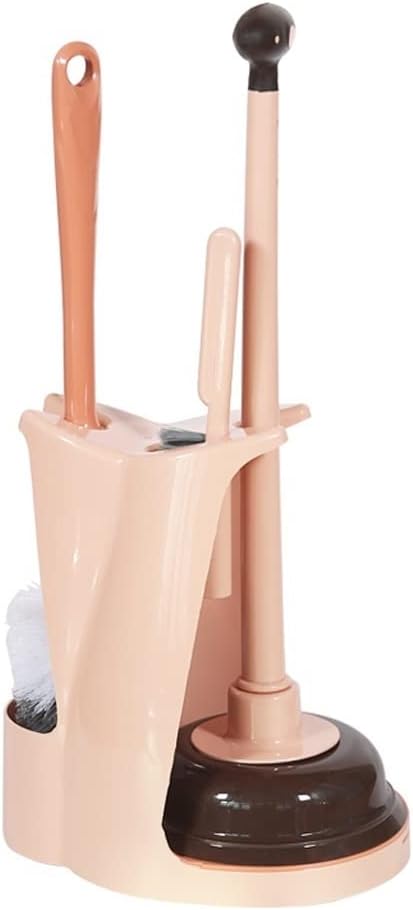 Toilet Brush Holder Toilet Brush Holder Creative Two-in-one Toilet Cleaning Brush Household Floor Toilet Bowl Brush 360° No Dead end Toilet Brushs Set Toilet Brush Holders(B)
