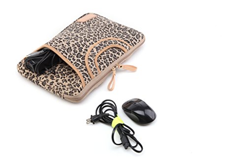 15.5 Inch Laptop Sleeve Case-Stylish Leopard Ultrabook Sleeve Macbook Bag For Acer/Asus/Dell/Ipad Pro/Lenovo/Macbook Pro/Macbook Air/Surface Pro 4 With Handle #TOP6