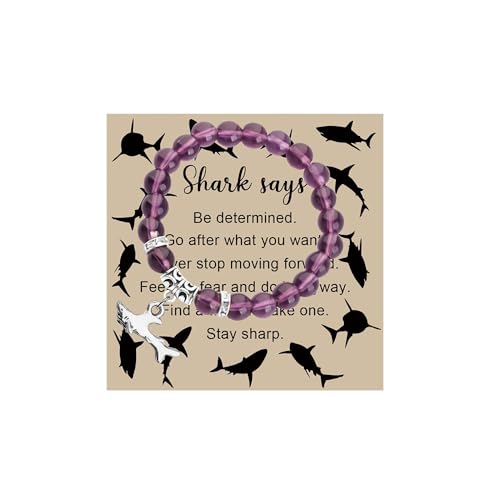Image of FAADBUK Shark Gift Inspirational Gift for Shark Lover Shark Bracelet Ocean Animal Lover Gift