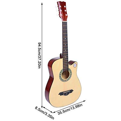 Guitare acoustique 38 pouces Full Size Folk Pop Guitar Set, guitare acoustique traditionnelle en bois avec 6 cordes, ensemble complet de guitare acoustique pour adolescents adultes avec tuner Capo - Les Beatles, Paul McCartney, John Lennon, RIngo Starr, George Harrison Guitare acoustique 38 pouces Full Size Folk Pop Guitar Set, guitare acoustique traditionnelle en bois avec 6 cordes, ensemble complet de guitare acoustique pour adolescents adultes avec tuner Capo – Image 7