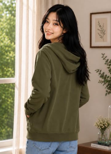 Image of ADBUCKS Women's Cotton Winter Jacket Sweatshirts Casual Drawstring Clothes Zip Up Hoodie With Front Pocket Ii Womens Hoodies Ii Womens Jacket Ii Winter Sweater Hoodie For Women & Girls