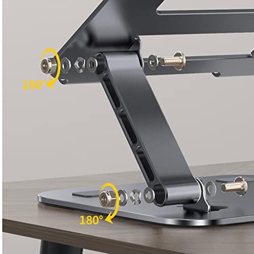 Support d'ordinateur portable bureau vertical ascenseur métal noir - 7