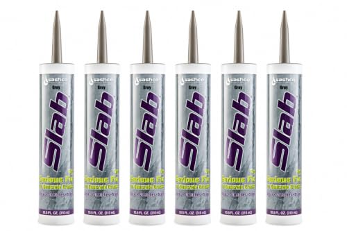 Image of Sashco Slab Concrete Crack Filler, Gray, 10.5 oz, Pack of 6