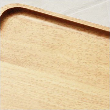 Amazon｜ウッドトレー ゴムの木 木製お盆 約30×20cm｜トレイ・盆
