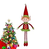 Elfos Behaving Badly - Elfos juguetones traviesos con cuerpos suaves | Fabricantes de travesuras navideñas no tejidas | Adornos de elfos navideños de felpa para ventana, porche, chimenea, otros