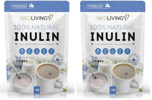Inuline prébiotique en poudre 1 kg lot de 2 contre les ballonnements et gaz
