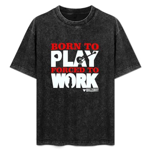Born to Play Guitar Funny Xmas Gift Music Instrument Present Play Men's T-Shirt Graphic Shirts Unisex Black Tee 3XL