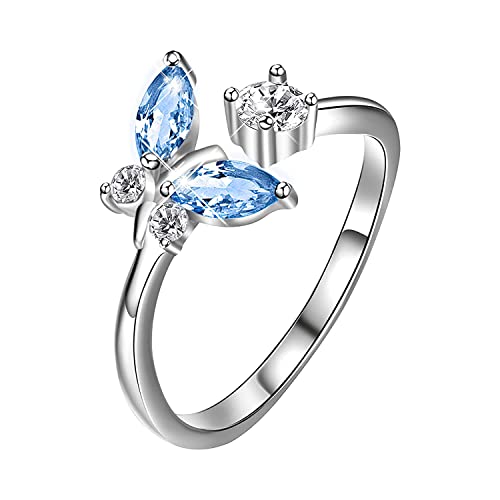 Opiniones y reviews de Anillos para Dama favoritos de las personas. 47 Anillo de Mujer TREE NEST Anillo Ajustable Diseño de Una Hermosa Mariposa para Mujer con Circón de Colora, Anillos de Mujer Anillo de Boda Regalo Ideal para Mujeres Tamaño...
