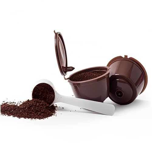 Tqeonkl 6Pcs Reusable Coffee Capsule For Nescafe Dolce Gusto Machine,Reusable Refillable Coffee Capsule Filter Cup Kit With Cleaning Brush And Measuring Spoon #TOP7