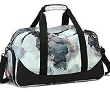 Kids Overnight Duffle Bag Girls Boys Sport Gym Bag with Shoe Compartment & Wet Pocket, Carry On Week
