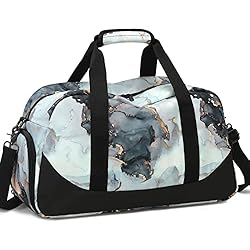 Kids Overnight Duffle Bag Girls Boys Sport Gym Bag with Shoe Compartment & Wet Pocket, Carry On Weekender Travel Bag for…