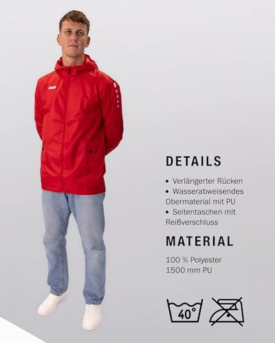 JAKO Kinder Allwetterjacke Team 2.0, rot, 152
