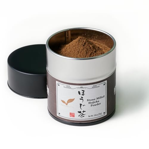 TAGASHIRA CHAHO Hojicha Powder (30g/1.06oz) - Kyoto Uji Stone Milled Japanese Roasted Green Tea Latte Powder Low caffeine 100% Product of Japan