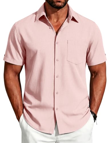 Chemise homme manches courtes été décontractée avec poche style plage