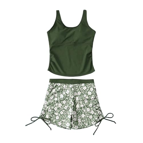 Traje de baño infantil estampado con diseño juvenil cómodo para niñas de 7 a 16 años