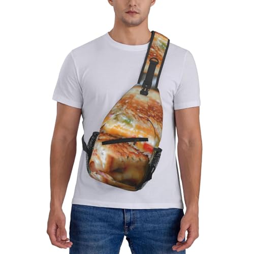 Bolso cruzado Cheese Sandwiches para hombre y mujer miniatura 7