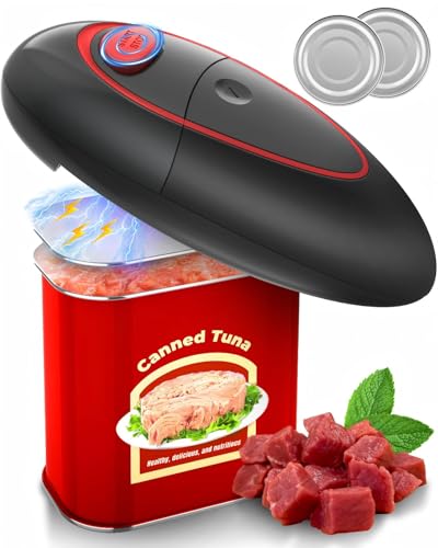 One Touch Electric Can Opener Fits Almost All Can Sizes for Seniors with Arthritis, Hand Held Battery Operated Can Opener with Smooth Edge, Food Safe Kitchen Gadgets Automatic Can Opener for Kitchen