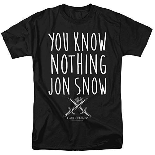 Game of Thrones You Know Nothing Jon Snow Unisex Adult T-Shirt, You Know Nothing Jon Snow, X-Large