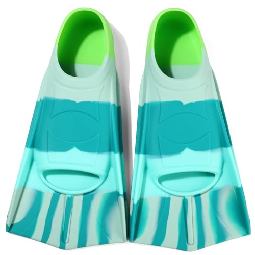 Foyinbet Aletas de natación para niños, aletas cortas para niños, aletas de natación para entrenamiento de natación para niños, niñas, niños, principiantes, talla XS