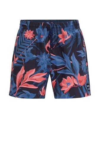 Recopilación y reviews de Maquina rapar los mejores 5. 29 Hugo Boss Traje de baño de Secado rápido y Estampado Tropical con Insignia de Logo Color Azul Talla G