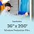 Window Protection Film, 36 inch x 200 feet, Made in USA, Strongest and Most Durable Window Protection Film for Construction, Blue Self-Adhesive Temporary Glass Protection Tape