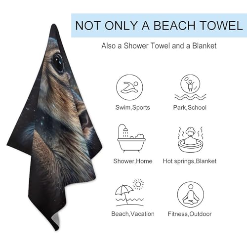Serviette de plage anti-sable légère pour finir avec le sable - 4