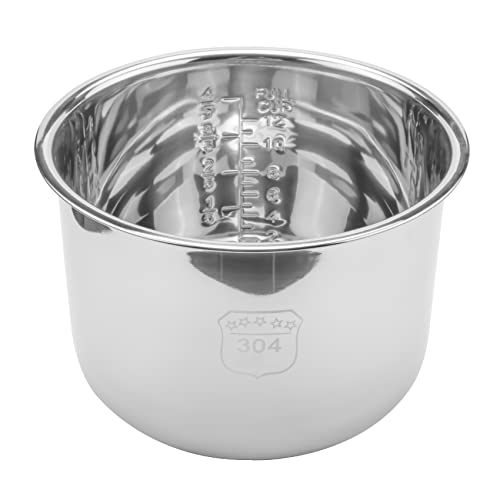 Quystetes Olla a presión de 6 L, forro interior de acero inoxidable para olla a presión de arroz, forro interior de olla a presión de minutos