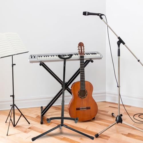 Support de guitare pliable en fer avec mousse de protection - 7