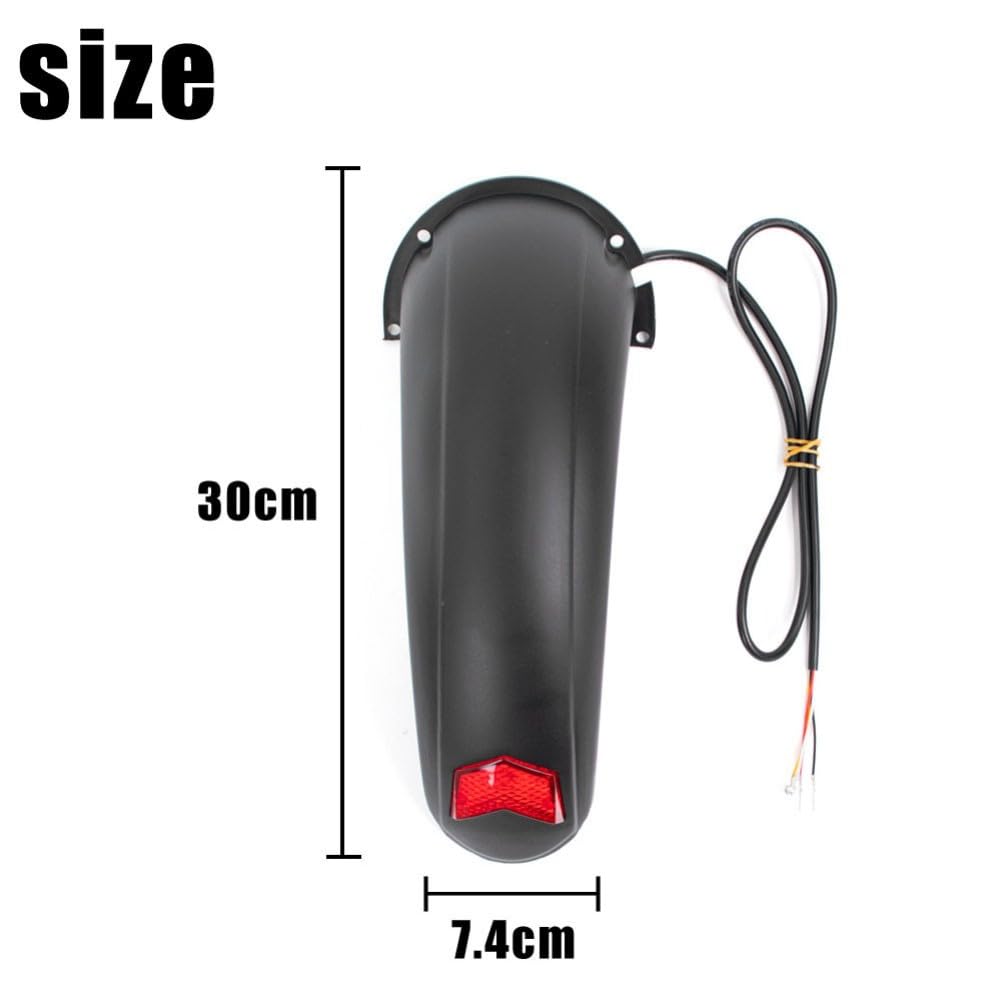 Ezweiji Rear Fender with Tail Light, 10-Inch Scooter Rear Fender Replacement Parts for M4 Electric Scooters