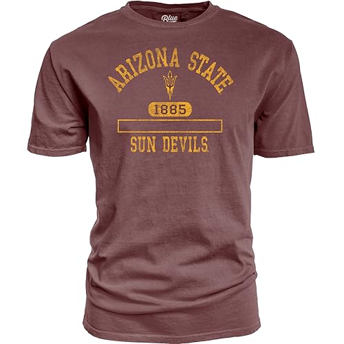 Arizona State Sun Devils NCAA Officially Licensed T-Shirt Team Color Dyed Ringspun, Large