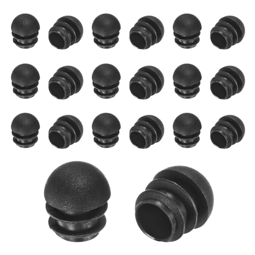 Image of M METERXITY 30-Pack Spherical Plastic Hole Plugs, 0.63 inch (16mm) Plastic Tubing End Caps for Patio /Chairs /Fences, Metal Tubing Leg Cap, Furniture Pipe Insert Sliders Glides