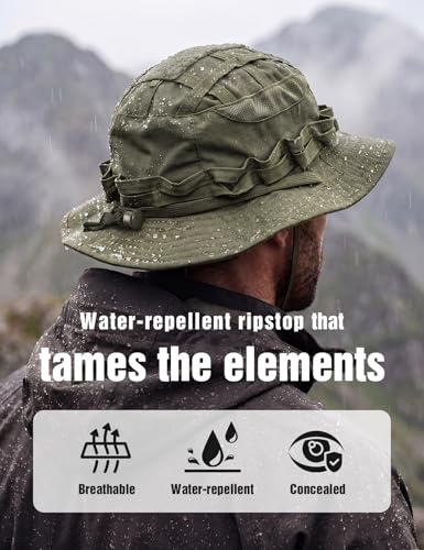 Image of IDOGEAR SPORTS Tactical Boonie Hat for Men Women Brim Sun Hat for Outdoor Activities Like Fishing, Hiking, Hunting & Camping