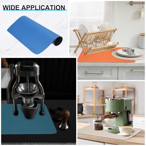 Grand set de table de cuisine 60x40 cm bleu isolant et antidérapant - 5