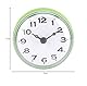Nikou Wanduhr, wasserdichte Saugwand Fensterspiegel Duschuhr Badezimmeruhr Runde Mini Arabischen Digitalen Zifferblatt Uhr für Badezimmer (Grün)