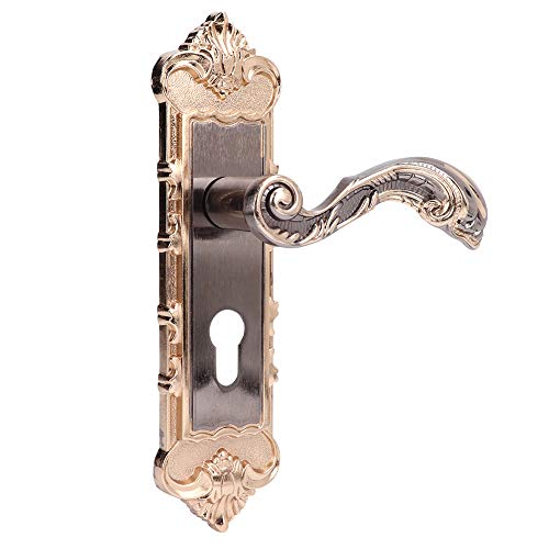 Yosoo Fechadura de porta retrô, estilo europeu retrô vintage fechadura de porta interior antirroubo