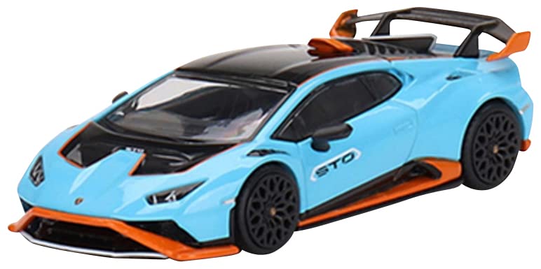 Mini Gt 475 1:64 Lamborghini Huracan Sto Blu Laufey Model Araba