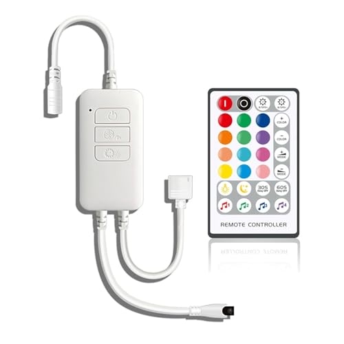 Ruban lumineux LED RGB : contrôleur vocal DC5-24V pour synchroniser la lumière et la musique