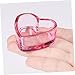 CRILSTYLEO 4pcs Pink Crystal Cup Set Manicure Care Nails Dish Dish Pink Heart Shape