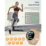 Smartwatch Damen, 1.39" Zoll Touchscreen Smart Watch mit Bluetooth Anrufe, Uhr Damen Herren mit 140+ Sportmodi SpO2 Pulsuhr Schlafmonitor Schrittzähler, Armbanduhr für Android iOS – Bild 2