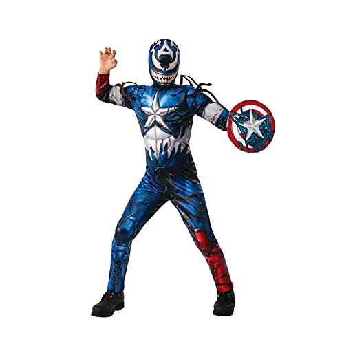 Rubie's Spiderman Iron Man or Captain America Venomized Costume Halloween Dress Up Maximum Venom Muscle Chest (Captain America, Small)