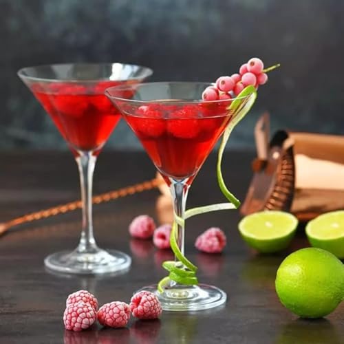 Foto von Krosno Martini-Gläser Cocktailgläser | Set von 6 | 240 ML | Avant Garde Kollektion | Perfekt für Zuhause, Restaurants und Partys | Spülmaschinenfest