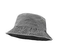 UltraKey Bucket Hat, Wide Brim Washed Denim Cotton Outdoor