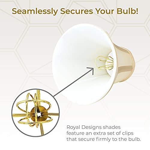 Image of Royal Designs, Inc. BSO-704FC-6BG-2 True Bell Basic Lamp Shade with Flame Clip, 3.5 x 6 x 6.25, Beige, 2-Pack